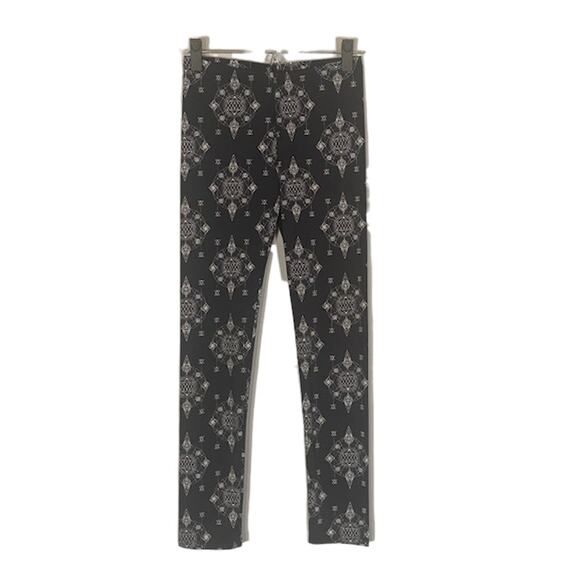 Folter Black & White Geo Goth Alternative Leggings Women Sz M - Picture 1 of 8